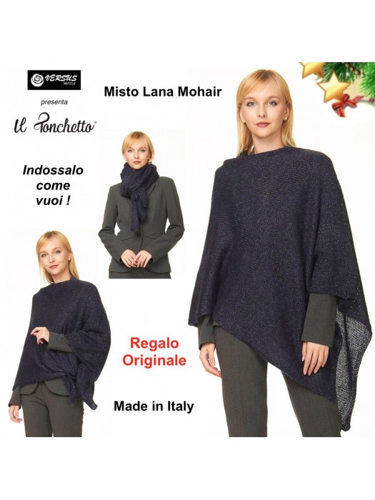 Il Ponchetto Coprispalle Donna Multifunzione Woman Poncho Cape CC-PONC22-029